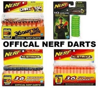 Nerf N Strike Whistler, Tag, Clip Darts & Vortex Discs refill pack 