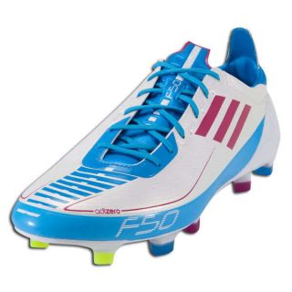   F50 adizero Prime FG Soccer Futball Cleats White Pink Blue sz 7.5  13