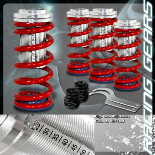 96 00 Honda Civic Red Suspension Coilovers Lower Springs Kit w/ Scale