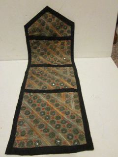 VINTAGE HAND MADE FABRIC LETTER WALL HANGING HOLDER