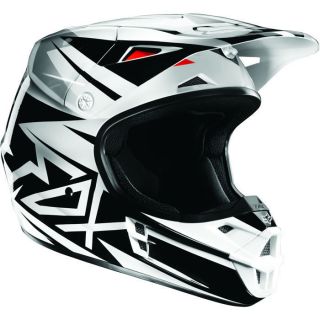 2013 Fox Racing V1 Motocross Helmet Costa Black MX Enduro Quad Scooter 