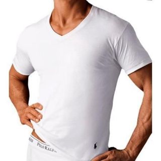 Polo Ralph Lauren Mens Classic V Neck T Shirt / Undershirt, 3 pk 