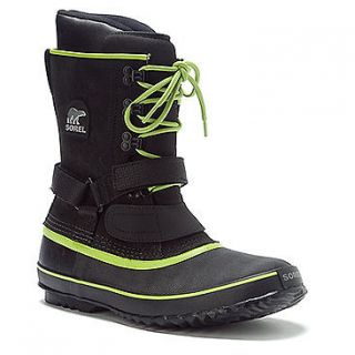 Sorel Mens Logan Pac Winter Boots Black Neon Green $120.00