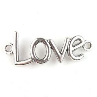 20x 142670 Alloy Pendants New Antique Silver Love Letters Charms 