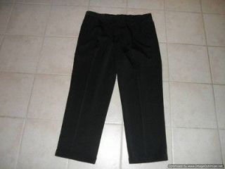 Stafford Mens Dress Pants 42 x 30 NWT Pleated Polyester Suit Dark 