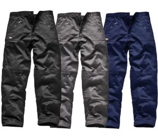   Mens Cargo Combat Work Wear Trousers Pants Knee Pad Pockets Navy Black