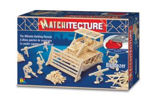 Bulldozer Matchitecture Matchstick Model Craft Kit with Microbeam 