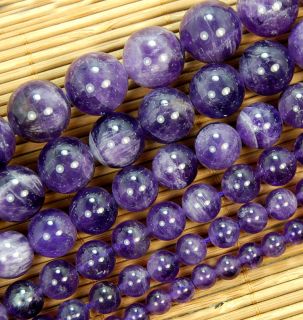 Natural Purple Amethyst Round Beads 15.5 6/8/10/12/14/1​6mm