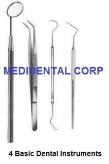 Basic Dental Instruments Mirror Periodontal Probe Explorer Probe #5 