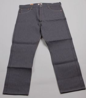 LEVIS 501 Jeans 29 x 34 Mens Button Fly Grey Rigid Denim Shrink To Fit 