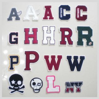 New Chenille Alphabet Letter Patches for Varsity Letterman Jacket FREE 