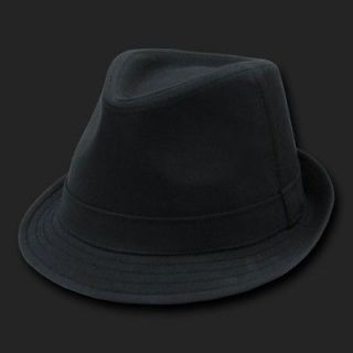   Basic Short Brim Plain Woven Cotton Fedora Fedoras Hat Hats Sz S/M