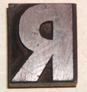 Wood Type Printers Block Uppercase Letter R