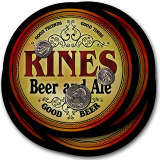 Rines s Beer & Ale Coasters   4 Pack