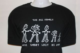   tshirt funny humorous shirt wise smart lazy kiss dumb ass X LARGE