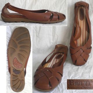   Shoes Sandals Loafers Strappy Slip Ons Flats Brown 8.5 / 40 Mint