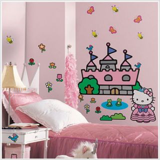   Princess CASTLE GiAnT Wall Mural 31 Stickers Trees Room Decor Decals