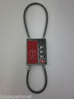 Tumi T Tech TSA Friendly Double Cable 3 Dial Combination Lock T201SIL