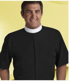 clergy shirt short sleeve in Clothing, Shoes & Accessories