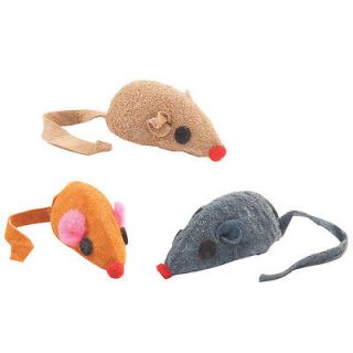 LEATHER MICE   Lots 5/10 Asst Colors Suede Rattles Kitten Cat Toys