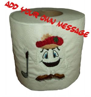 Novelty Golf Ball Toilet Roll ~ Unusual Prize or Golfers Gift