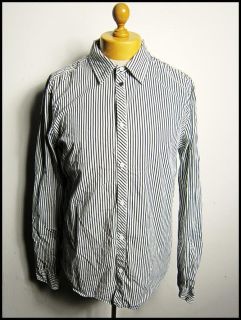   Indie Clothing H&M Diagonal Punk Rock Smart Two Tone Stripe Shirt L