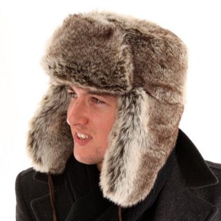 Mens Ladies Unisex Adult Faux Fur Trapper Russian Hat