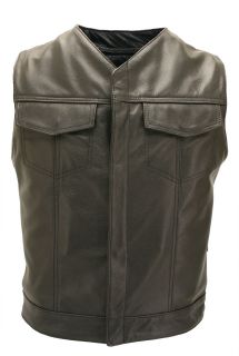 Sons of Anarchy V Neck Leather Vest   Made in USA.
