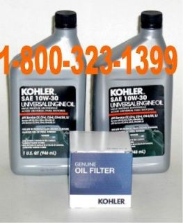   Engine Oil and Oil filter Kit Kohler Oil 25 357 06 filter 12 050 01