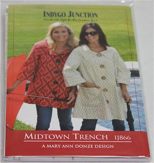 Indygo Junction   Midtown Trench Coat Pattern IJ855   A Mary Ann Donze 