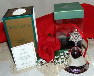 Wallace 17th Edition Grande Baroque Silver Christmas Bell New In Box 