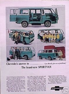 1965 Chevy Chevrolet Sport Van ORIGINAL Vintage Ad CMY STORE TOO 5 