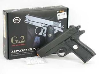 New 6.5 FULL METAL G2 Airsoft Pistol Gun w BB New 200f