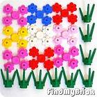 Lego Flowers & Nature   9 Flowers and 9 Stems   10190 10193 NEW