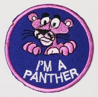 THE PINK PANTHER Embroidered Iron On Character Patch   NEW
