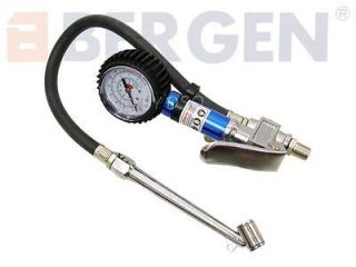 BERGEN Professional Tyre Inflator and Dial Gauge for Car Motorbike 