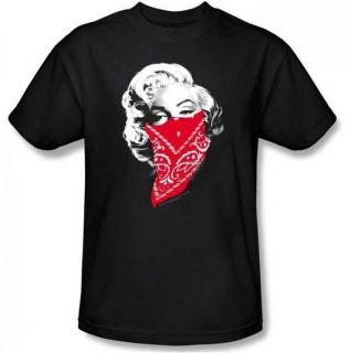 Marilyn Monroe Red Bandana Face Licensed Mens Adult T Shirt S M L XL 