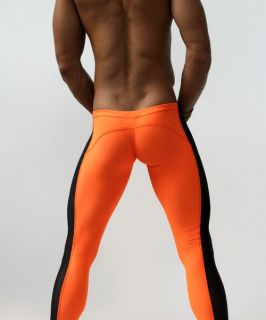 New Orange Sports pants Trunks Mens Running pants Gym pants L/M