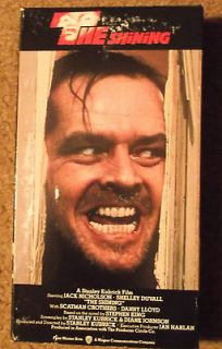 THE SHINING VHS JACK NICHOLSON SCATMAN CROTHERS SHELLEY DUVALL DANNY 