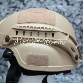 Airsoft SWAT Gear MSA Style Helmet Rail for MICH/ACH Helmet Desert Tan
