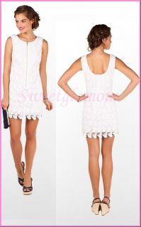 NWT $368 Lilly Pulitzer Kolby Resort White Boaty Lace Shift Dress 6