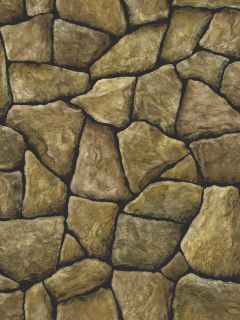 Faux Stone Wallpaper with Black Gout   SR026203