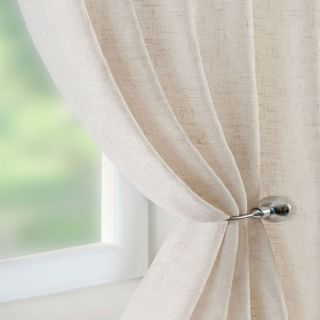 Natural LINEN Rich Curtain Voile Panel ALL SIZES inc Extra WIDE Extra 