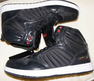 Fubu Mens Sneaker Shoes Size 10 M Civil Hi Black/Red 112274 02A