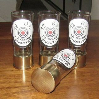 12 Gauge Shotgun Shell Shot Glass Shooter 1.5 Ounce Glass & Brass