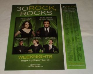 2011 two part NBC tv ad ~ 30 ROCK ROCKS with station list