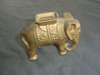 VTG India Elephant Bank Cast Iron piggy