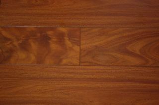   Cherry Pad Attached Random Length Beveled Laminate Wood Flooring
