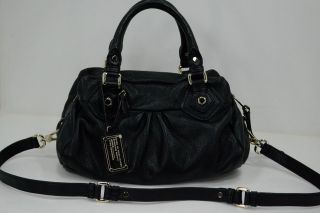 MARC by Marc Jacobs Black Classic Q Baby Groovee Satchel Handbag 100% 