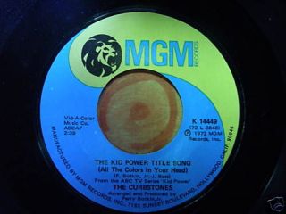 THE CURBSTONES 45 THE KID POWER TITLE SONG on MGM MINT